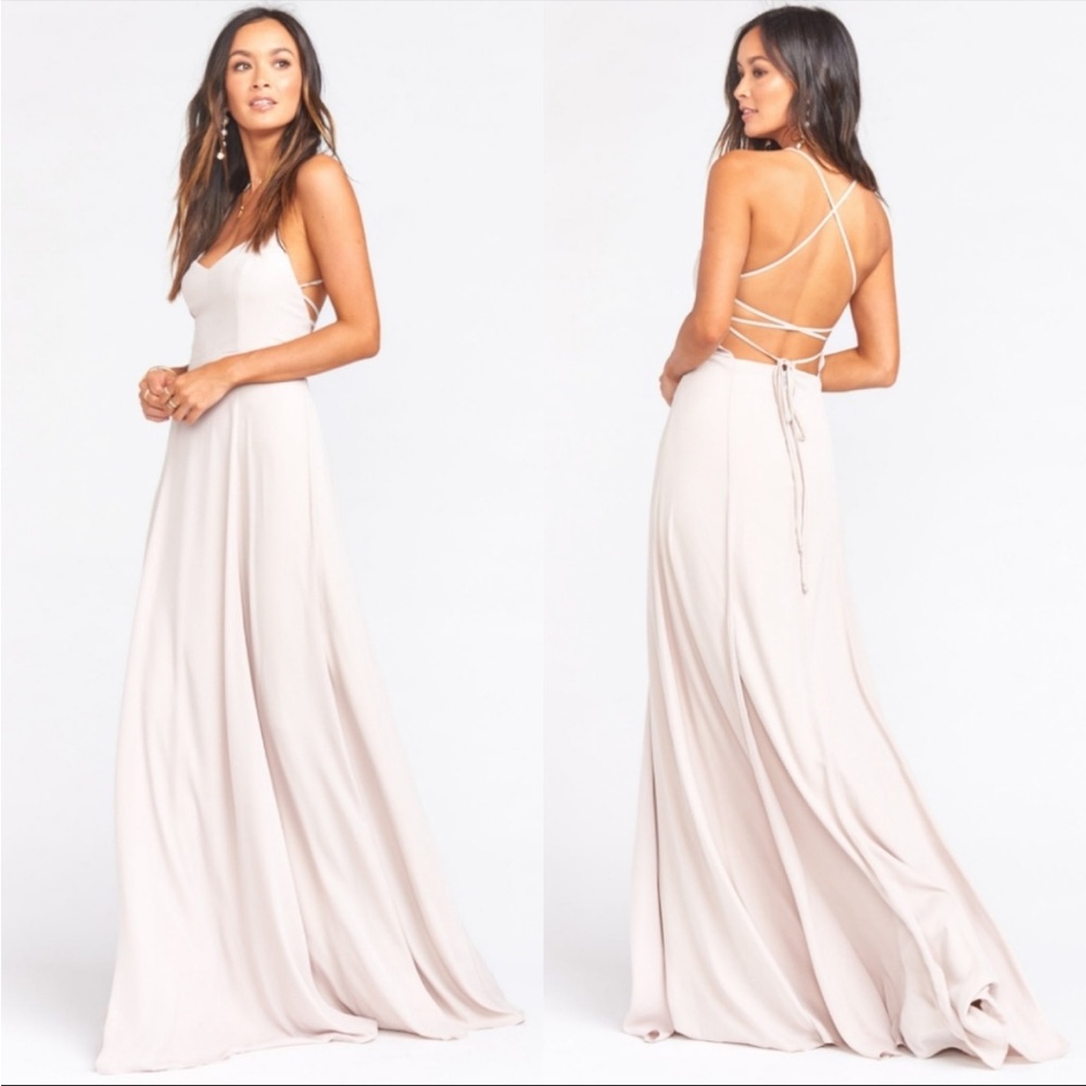 Show Me Your Mumu “Godshaw Goddess” Gown In Show Me The Ring-Crisp, XS